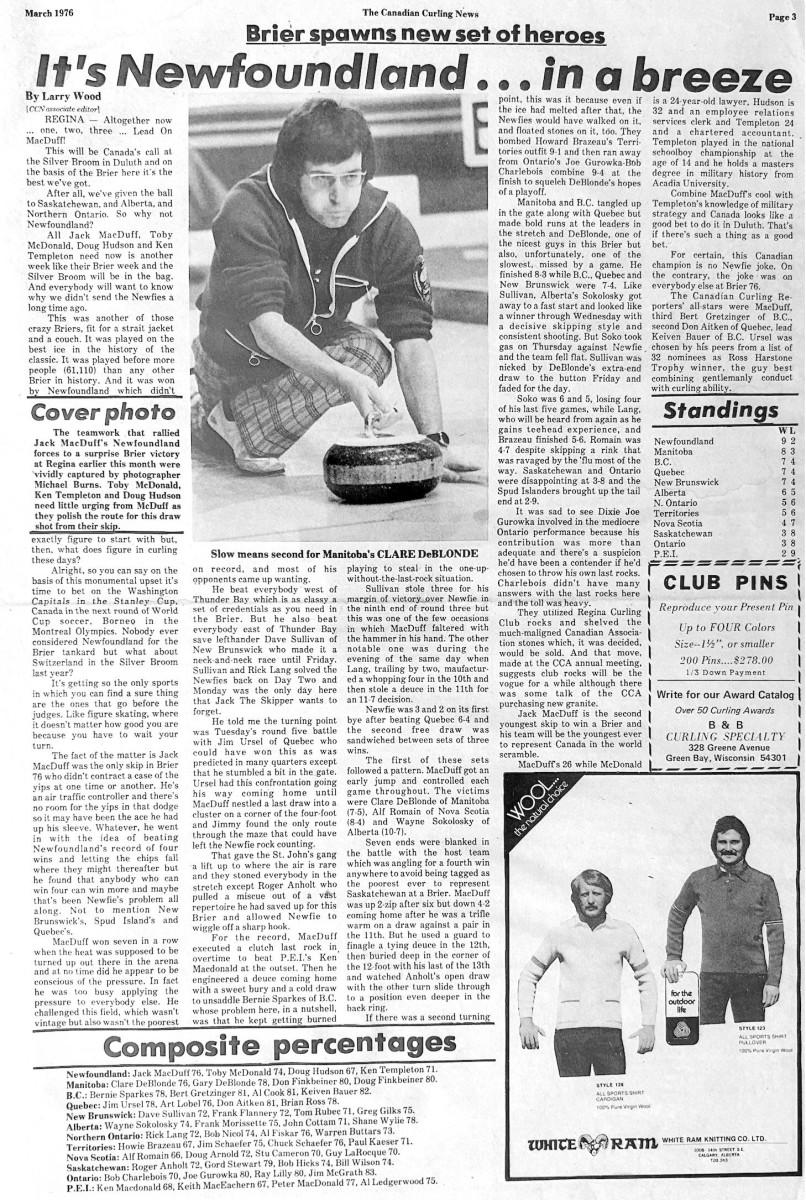 Buried Curling Treasure: Regina Briers Part 1 - The Curling News